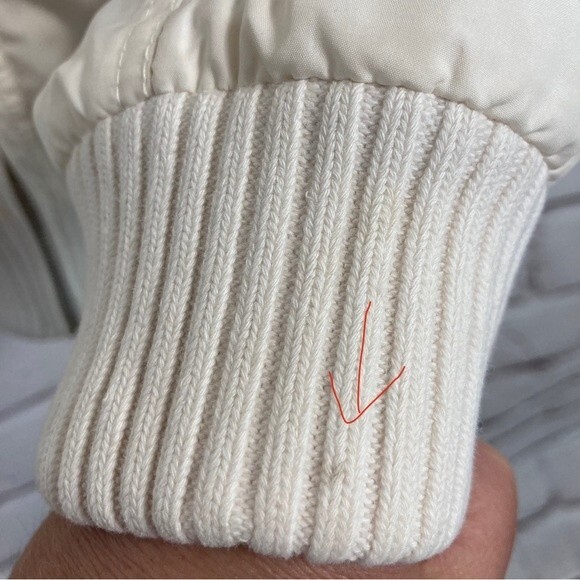 Tommy Hilfiger Jacket SZ L Ladies Cream Fleece Lined Hooded Zip Up Pockets - Picture 13 of 15